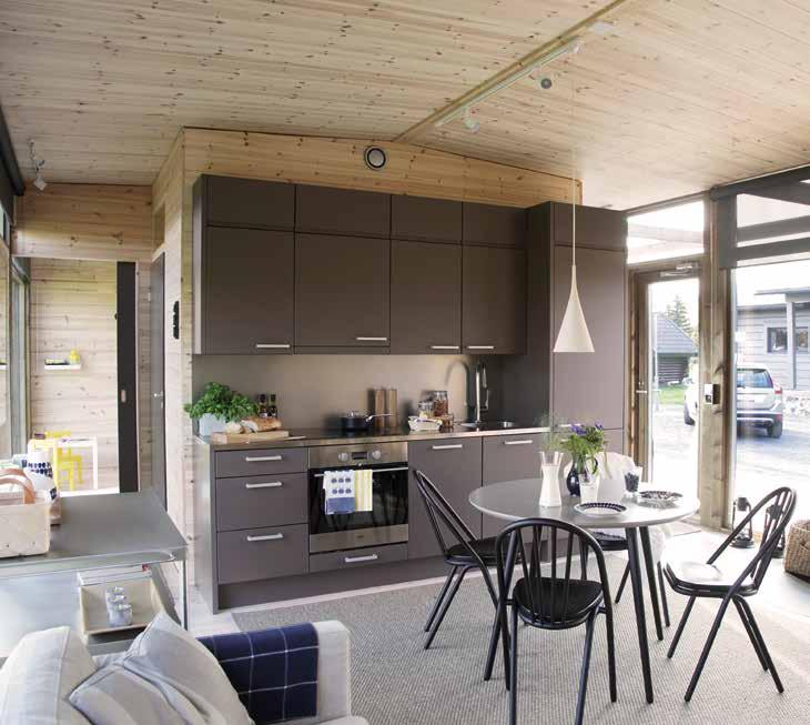 Murrettu ruskea sopii rentoon, moderniin kotiin. Tässä keittiössä mutkattomuus ja toimivuus kohtaavat! Ovet: Simple 16 & Päätyripa s.