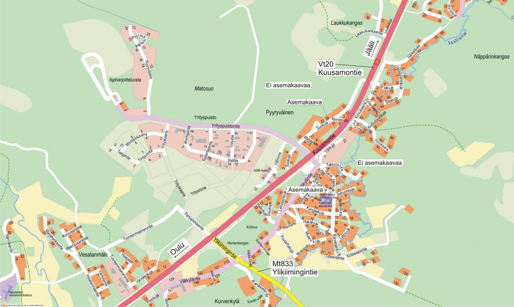 selostus 4 1.3 Aikaisemmat suunnitelmat ja päätökset Alueelle ei ole laadittu yleissuunnitelmia. Hankkeesta on laadittu hankekortti vuonna 2015. 1.4 Muut hanketta koskevat suunnitelmat Tiedossa ei ole muita hanketta koskevia suunnitelmia.