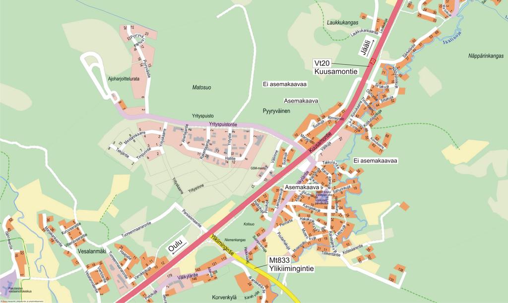 selostus 4 1.3 Aikaisemmat suunnitelmat ja päätökset Alueelle ei ole laadittu yleissuunnitelmia. Hankkeesta on laadittu hankekortti vuonna 2015. 1.4 Muut hanketta koskevat suunnitelmat Tiedossa ei ole muita hanketta koskevia suunnitelmia.