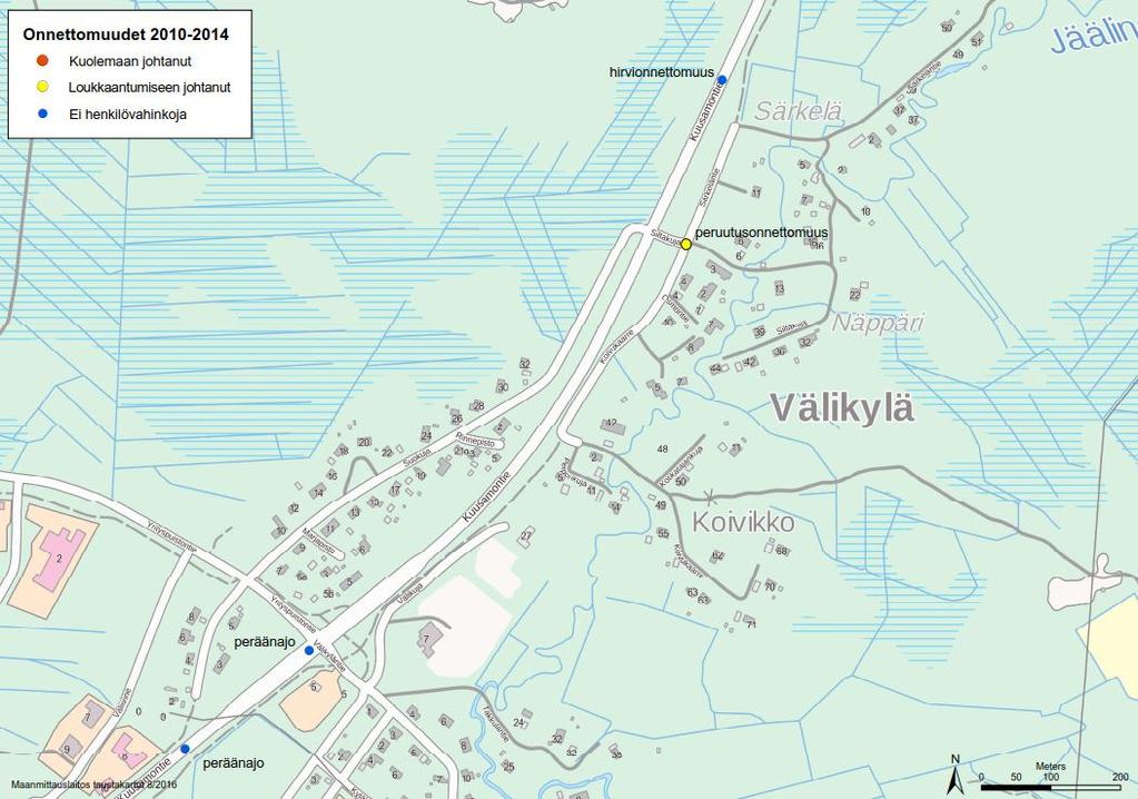 . 1.5.4 Nopeusrajoitukset Suunnittelujaksolla valtatien nopeusrajoitus on 60 km/h Yrityspuistontien ja Välikyläntien liittymäalueella ja muualla 80 km/h.