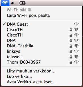 Langattoman yhteyden salaaminen Verkkoyhteyden suojaukseen on syytä kiinnittää erityistä huomiota langattomia lähiverkkoja käytettäessä.
