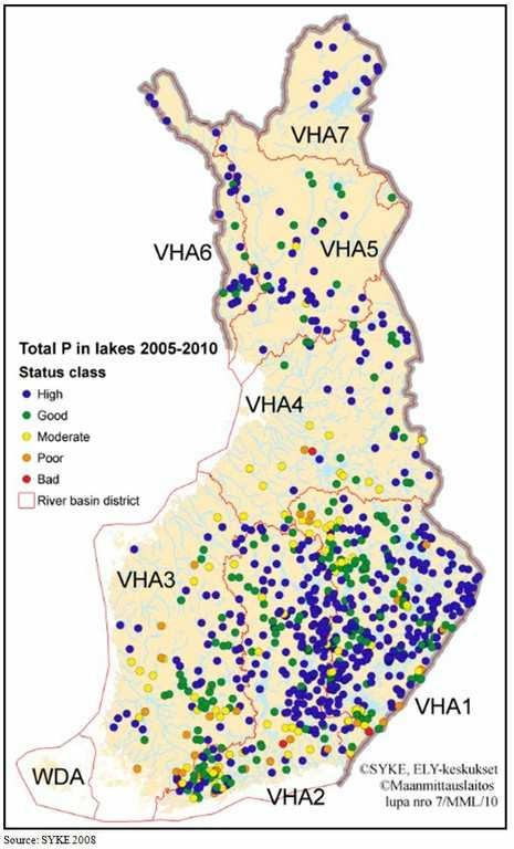 topic=fre shwater Kokonais-P järvissä Nykytilanne ja taustaa Kartan värit: Sininen=erinomainen Vihreä=hyvä