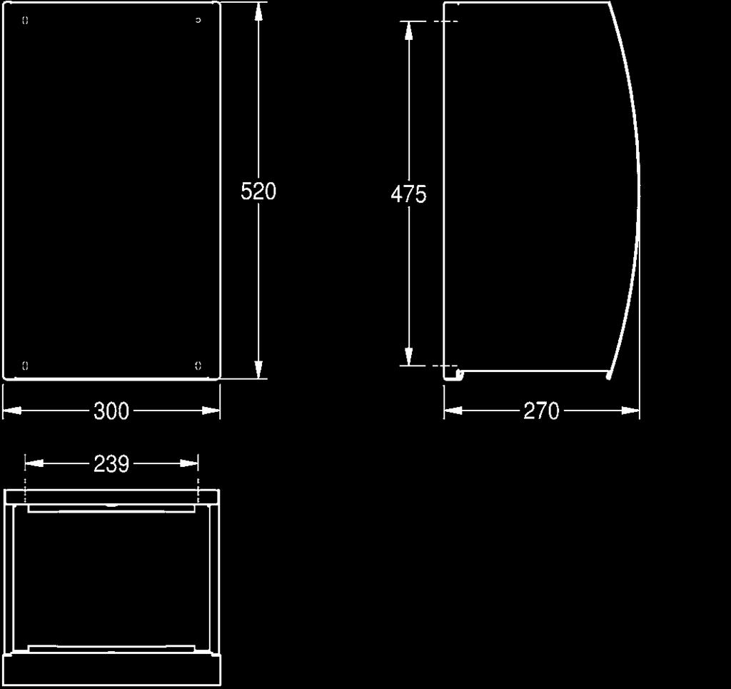 300x160x85 mm STRX650 7612210006562 Seinälle kiinnitettävä roskakori Seinälle kiinnitettävä roskakori,  sormenjälkiä ja pinta on helpompi