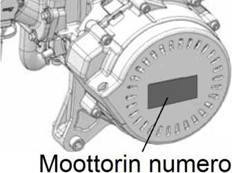 Virta-avaimen numero on painettu avaimen runko-osaan. Ilmoita varaosia tilatessasi moottorikelkan malli sekä moottorin koko ja tyyppi.