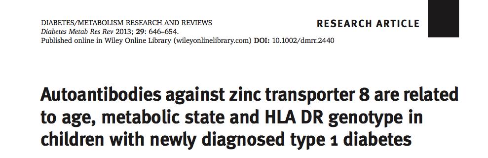 Tulokset 1-2: Vastasairastuneista 63 %:lla oli ZnT8A:ta. ZnT8A-positiivisuudella oli yhteys sairastumisikään, metaboliseen tilaan diagnoosihetkellä ja HLAgenotyyppiin.