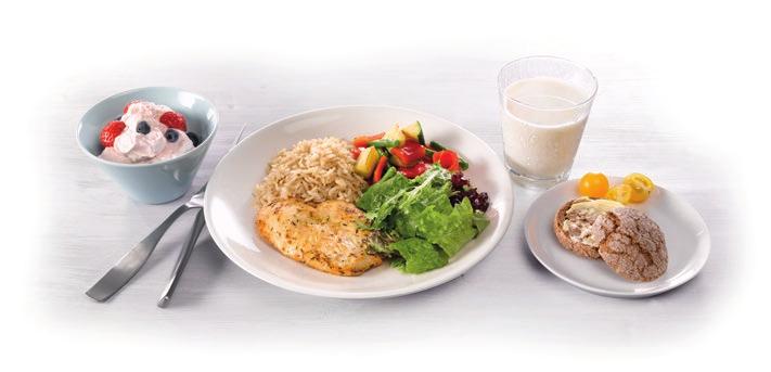 Huolehdi hyvästä ateriarytmistä läpi päivän Nauti päivittäin aamiainen, lounas ja päivällinen sekä 1 2 välipalaa.