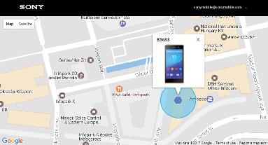 Kadonneen laitteen etsiminen Jos sinulla on Google-tili, my Xperia -suojaus -verkkopalvelu voi auttaa paikantamaan laitteen ja suojaamaan sitä, jos kadotat sen.