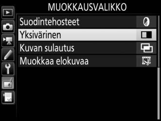 Muokattujen kopioiden luominen Muokatun kopion luominen: 1 Valitse muokkausvalikon kohta.