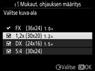 Asetus 1 w y t 9 n Q w Mittaus t Automaattinen haarukointi $ Päällekkäisvalotus 2 HDR (laaja dynaam.