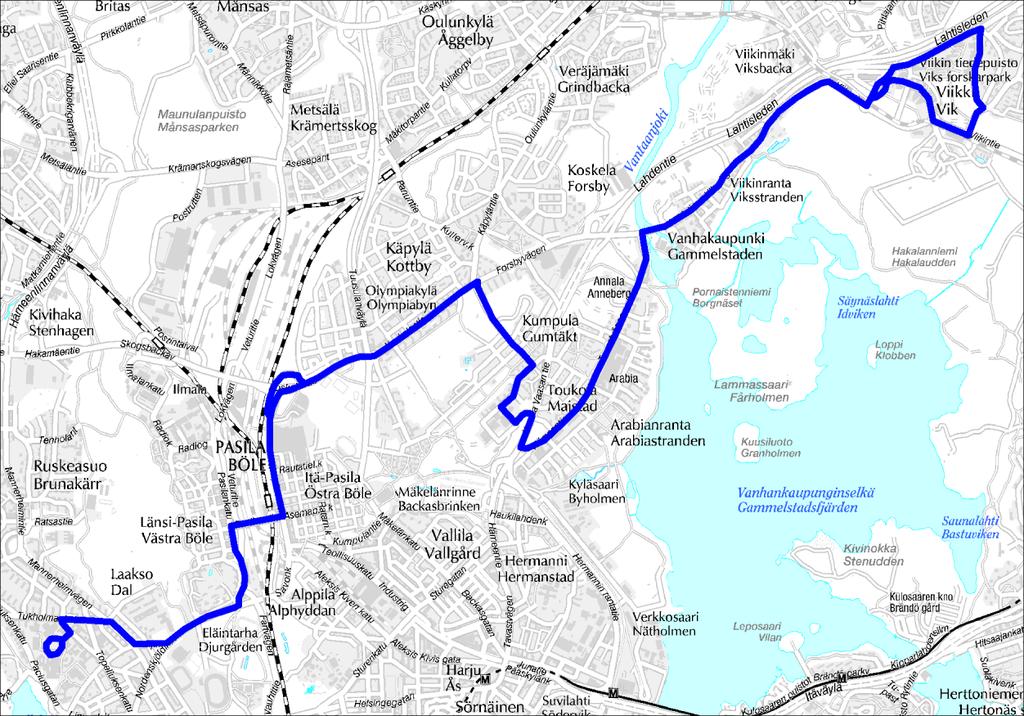 Linja 506 Meilahti Pasila Viikki Linja 506 Ruuhka Päivä/Ilta Hiljainen aika La, päivä Su, päivä Vuoroväli, min 15 20 30 - - Minimikierrosaika, min 110 90 80 - - Suoritelaskennan kierrosaika, min 120