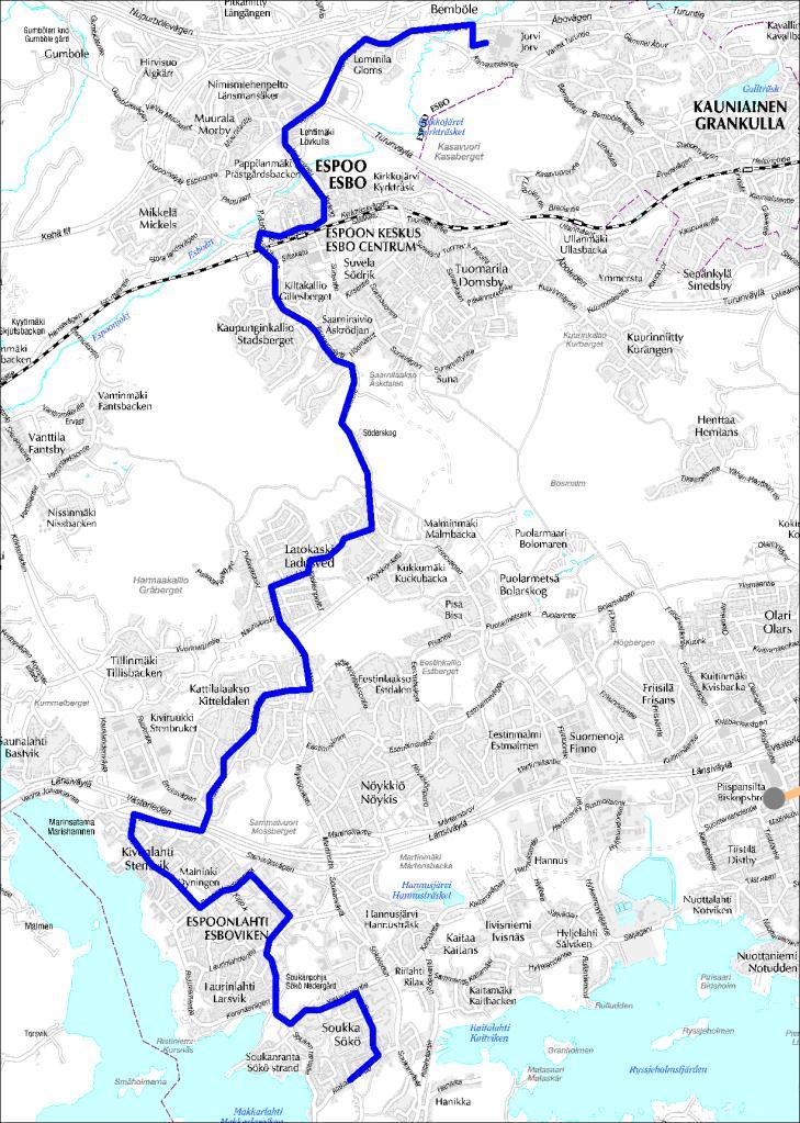 Linja 542 Soukka Kivenlahti Latokaski Espoon keskus Jorvi Linja 542 Ruuhka Päivä/Ilta Hiljainen aika La, päivä Su, päivä Vuoroväli, min 10 15 30 15 30 Minimikierrosaika, min 106 92 77 92 77