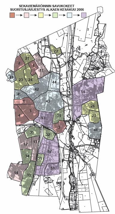 Viemärijärjestelmien selvitystyö Keravalla oli 4180 kulutuspistettä Viemäriverkoston savukokeet aloitettiin keväällä 2006 Keravasta tutkittiin