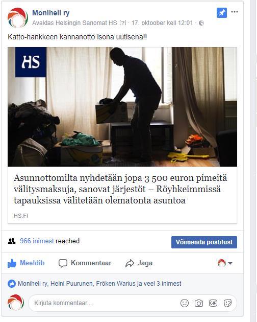 Järjestön kotisivuilla tiedotetaan ajankohtaisista yhteistyöverkostoa koskevista tapahtumista ja uutisista sekä merkittävistä yhteiskunnallisista tapahtumista.