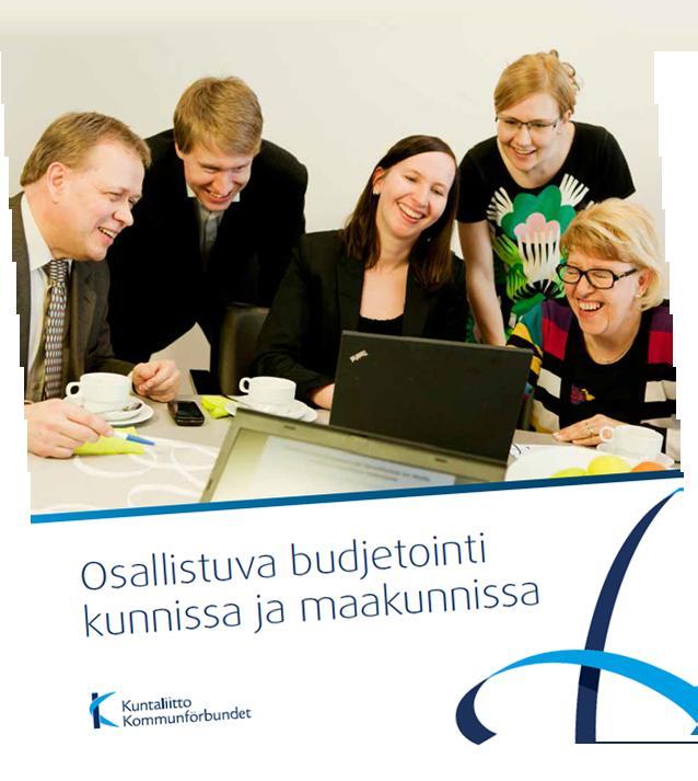 Osallistuva budjetointi tulkitaan oppaassa laajasti. Kapean määritelmän asemesta avataan niitä monipuolisia mahdollisuuksia, joita osallistuva budjetointi kunnille ja maakunnille tarjoaa.