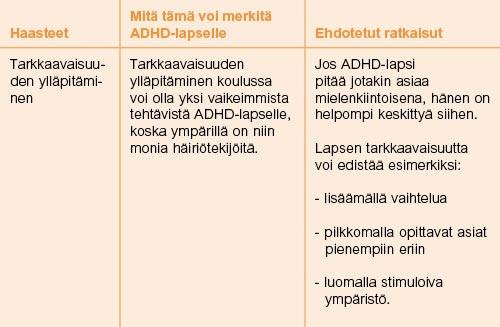 Mitä ADHD merkitsee teille Kun pyritte ymmärtämään ADHD:n merkitystä, on tärkeä muistaa, että lapselle koti- ja kouluympäristö voi vaikuttaa olevan täynnä haasteita.