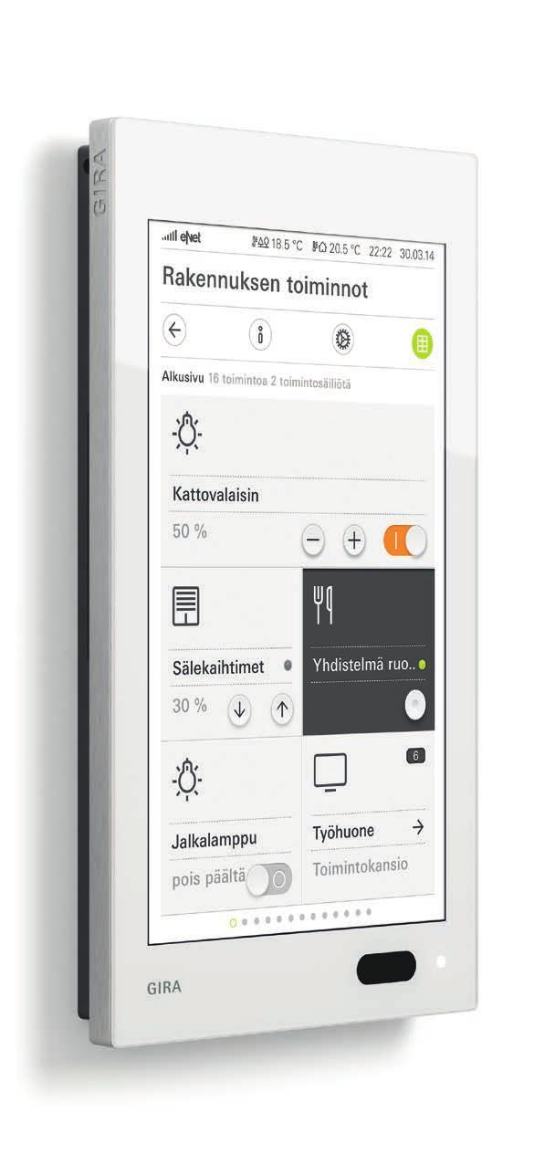 Gira enet Ohjauslaitteet 13 Gira G1 on älykkään rakennuksen ohjauksen uusi