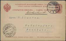 30 75 27 Postal stationery, Reply card 4 kop sent from MAGDEBURG 3 F 8-9N 24.4.01 to HELSINGFORS HELSINKI 10F 27.