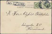 circle cancellation HERNÖSAND LBR 23.10.1902, on postcard sent to Sweden.