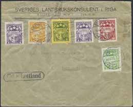 I, together with single line cancellation FRÅN FINLAND in violet colour, on cover sent to Sweden.