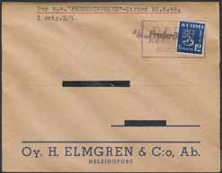 70 195 46y FINLAND-DENMARK. Danish cds KJÖBENHAVN 1.12.03 on cover to Germany, franked with 5x2 kopek, sent by ship mail via Copenhagen. Boxed PAQUEBOT on the side, arrival cds HALLE 5.