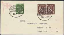 Envelope sent as printed matter to Germany, with oval cancellation DEUTSCHE SEEPOST