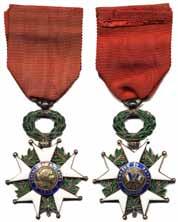 France 656 657 658 659 656 Kunnialegioona, ritariristi, m/1870, erinomaisessa kunnossa. / Legion of Honour, m/1870. Knight s cross in very good condition.