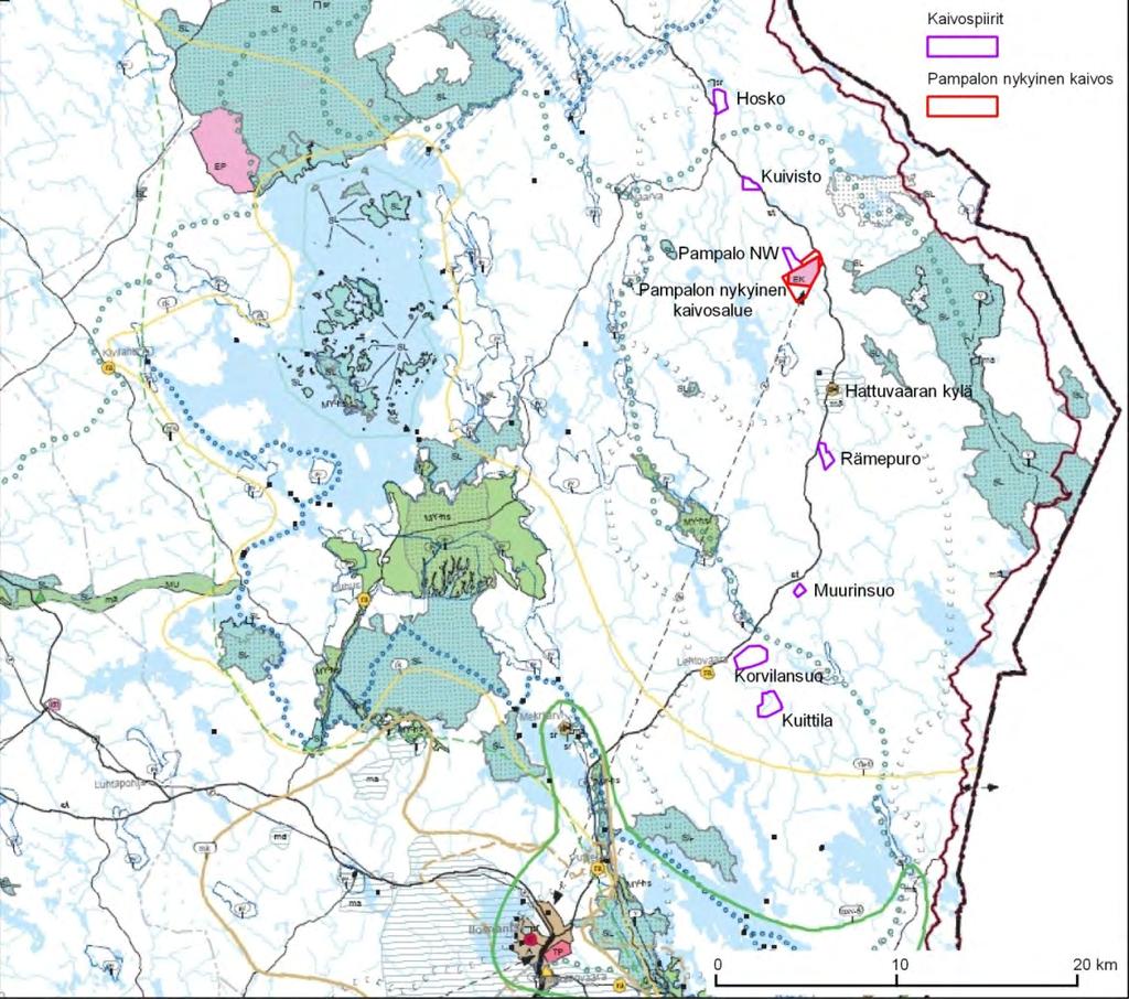 208 / 308 15.1.1 Maakuntakaavan 1. vaihe Pohjois-Karjalan maakuntakaavan 1. vaihe on hyväksytty maakuntavaltuustossa 21.11.2005. Valtioneuvosto vahvisti maakuntakaavan 20.12.2007.