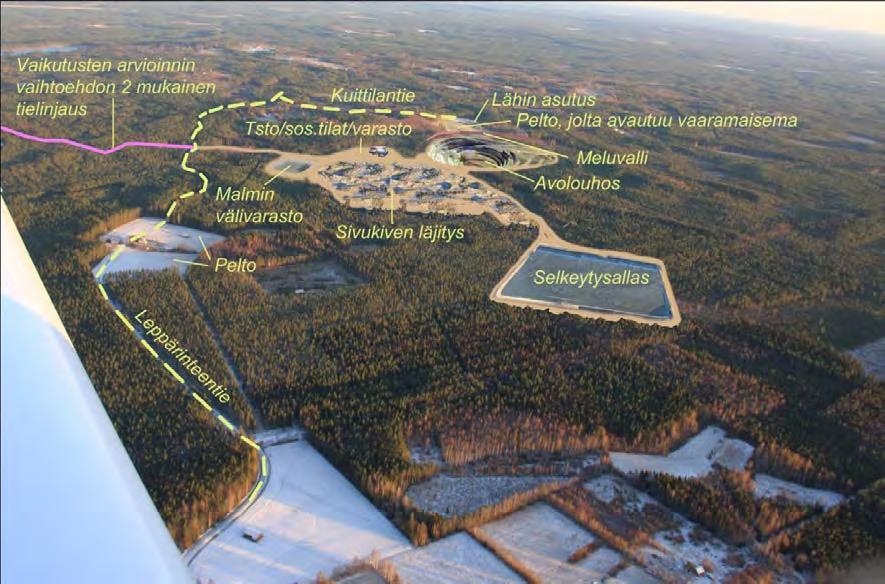 254 / 308 tään. Alueen läheisyydessä ei sijaitse laajaa asutusta, minkä vuoksi asutukseen kohdistuvat maisemavaikutukset ovat vähäiset.