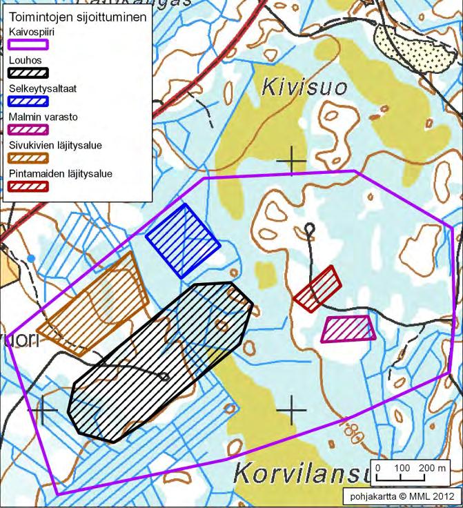 Muurinsuon haetussa kaivospiirissä. Kuva 13.