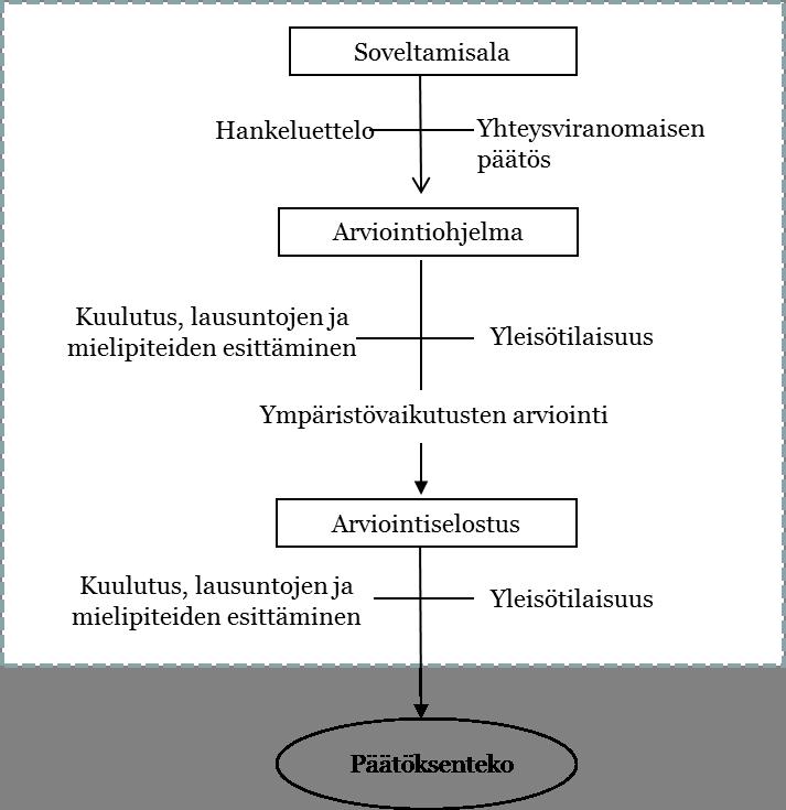 49 / 308 ja yhteysviranomaisen siitä antama lausunto toimivat hankkeesta vastaavan ja lupaviranomaisten aineistona heidän omassa päätöksenteossaan.