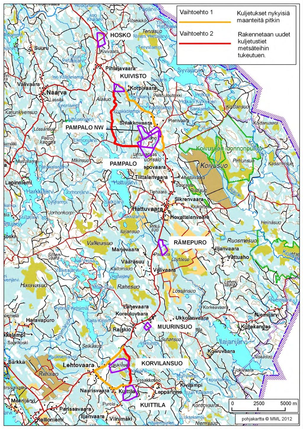 58 / 308 ja asutuksen määrä reitin varrella vähenee.