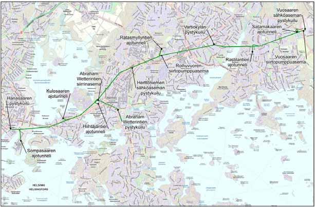 19 3. Rakennetaan uusi kaukolämpöputki olemassa olevaan tunneliverkostoon välillä Vuosaari Myllypuro ja siitä Myllypuro Hanasaari välille rakennettaisiin uusi tunneli.
