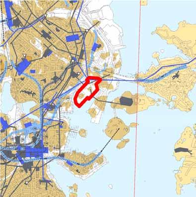 61 Kuva 9-30. Ote maanalaisesta yleiskaavasta. Hankealueen sijainti on esitetty punaisella rajauksella. 9.2.2.5 Asemakaava Hanasaaren voimala-alue on pääosin asemakaavoittamatonta aluetta.