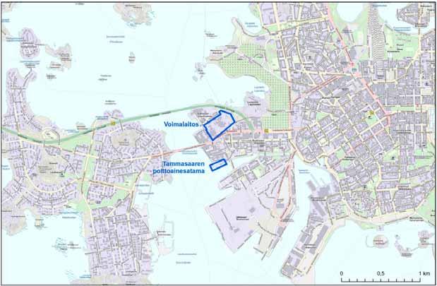 71 9.3 Salmisaaren alue 9.3.1 Sijainti Helsingin Energian Salmisaaren voimalaitostoiminnot sijaitsevat Ruoholahdessa Helsingin läntisessä kantakaupungissa.