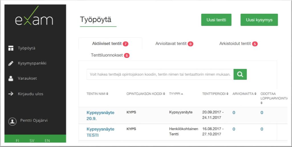 A. Kypsyysnäytteen luominen 1/12 Opettajan ohje kypsyysnäytteen toteuttamiseen ja arvioimiseen sähköisenä tenttinä A.