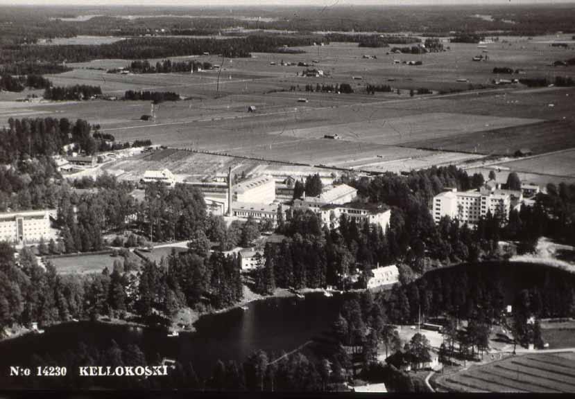 Ilmakuvia alueesta Vanha ilmakuva juuri 1950- ja 1960-luvun vaihteesta.