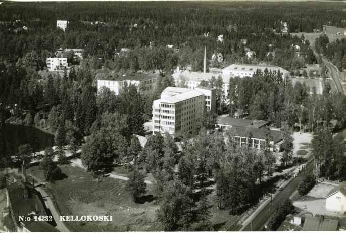 Ilmavalokuvapostikortti 1958 jälkeen. Tuusulan museo, oikeudet kuvaan Veljekset Karhumäki. 4.