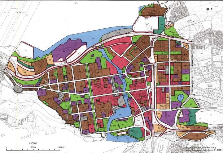 7 Yleiskaava Tampereen keskustan maankäyttöä koskeva tuorein osayleiskaava on hyväksytty kaupunginvaltuustossa 1995. Kaava ei ole oikeusvaikutteinen.