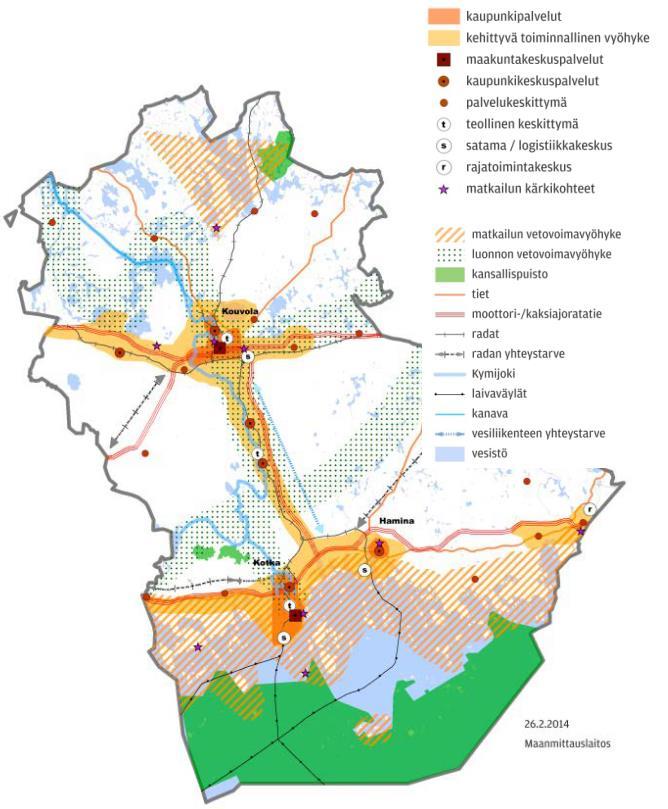 4.2.2 Kaakon suunta -Kotkan Haminan seudun kehityskuva 2040 Kehityskuva on Kotkan Haminan seudun kuntien (Hamina, Kotka, Miehikkälä, Pyhtää ja Virolahti) yhteinen näkemys tulevaisuuden