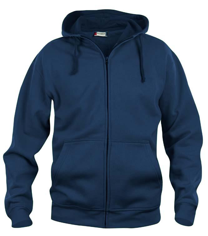 CLIQUE BASIC HOODY FULL ZIP Huppari jossa antistaattinen vetoketju. Resori helmassa ja hihansuissa.