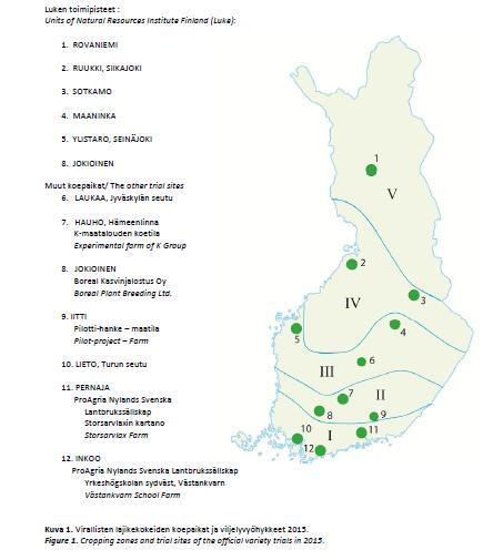 Suomessa tilanne on ei paha Sekä jalostustoiminnassa että virallisessa lajikekoetoiminnassa käytetään maltillista lannoitustasoa ja kasvinsuojelutoimista kemiallista rikkakasvien torjuntaa Sekä