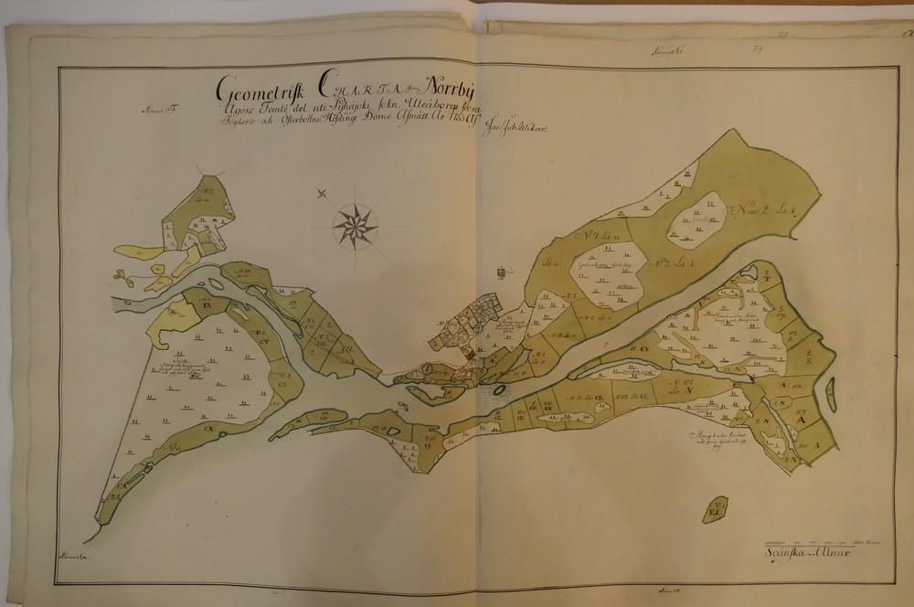 Ote vuoden 1753 isonjaon kartasta.
