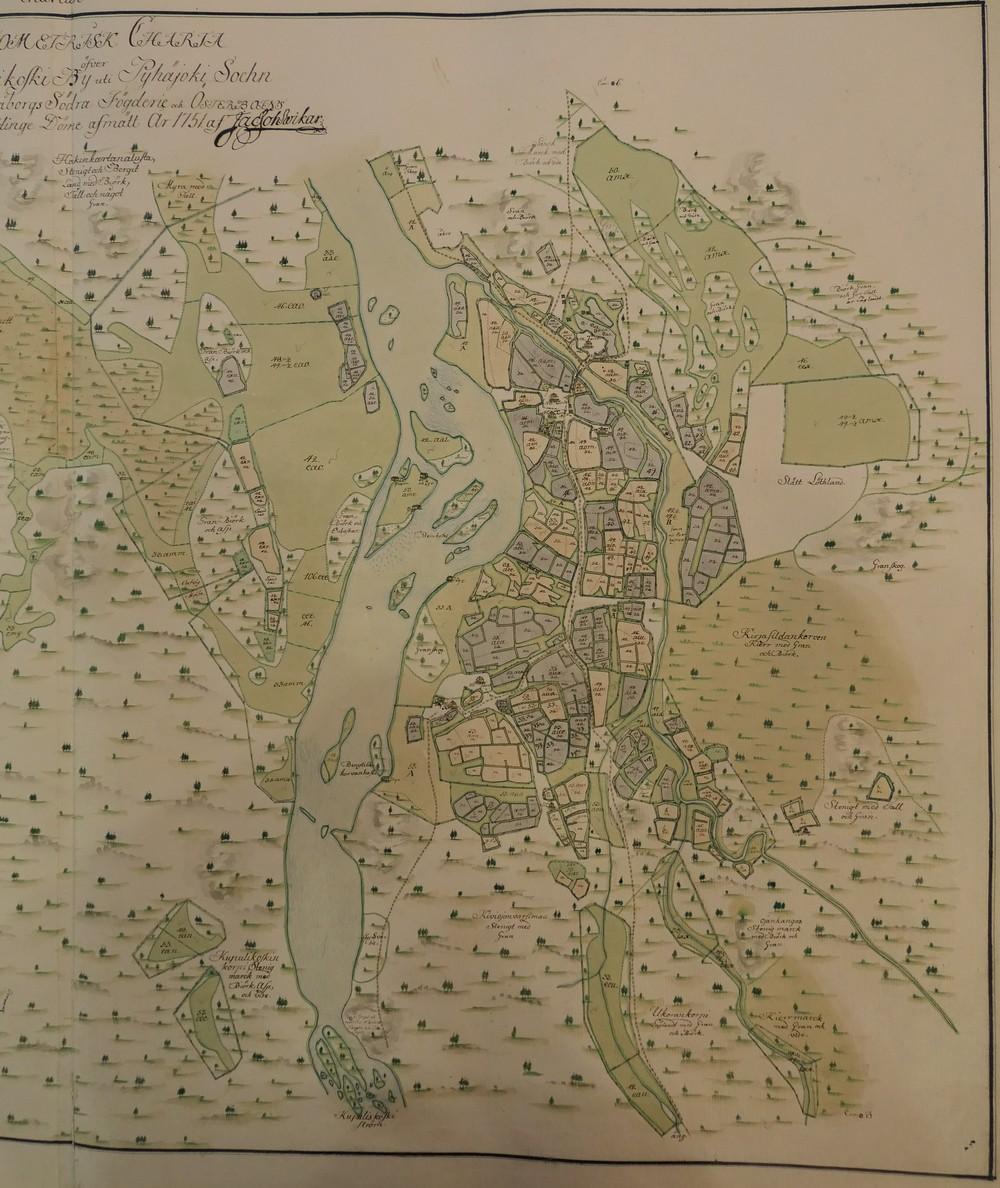 28 Ote vuoden 1751 isonjaon kartasta.