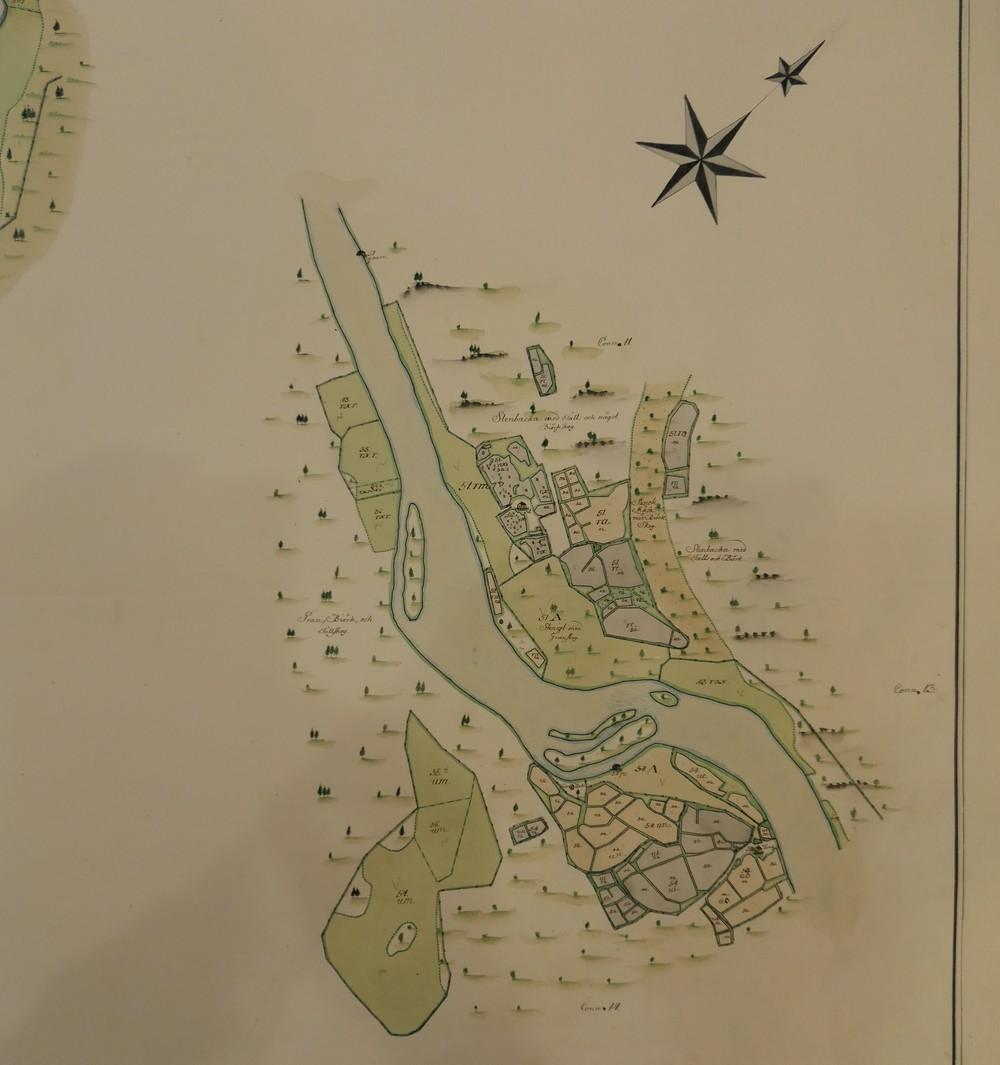 30 Ote vuoden 1751 isonjaon kartasta, johon on merkitty joen itärannalle Asikan talo ja etelärannalle Vuoti, jolla oli oma mylly, myllystä länteen on merkitty tervahauta.