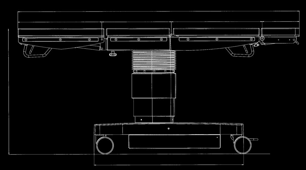SÄÄDÖT korkeus 730 1030 mm sähköisesti sivukallistus ±20 sähköisesti Trendelenburg ±26 sähköisesti selkäosa -4 +70 kaasujousen keventämänä jalkaosa -90 +25 kaasujousen keventämänä pääosa -45 +30