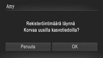 Kasvotiedot on päivitettävä säännöllisesti, etenkin vauvojen ja lasten tapauksessa, sillä heidän kasvonsa muuttuvat nopeasti heidän kasvaessaan.