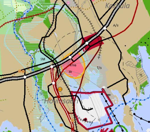 Suunnittelualueella on voimassa Kymenlaakson maakuntakaavat taajamat ja niiden ympäristöt sekä kauppa ja merialue.