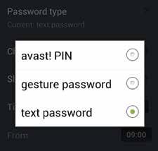 Käynnistä Avast Mobile Security & Antivirus ja siirry lukitustoimintoon valitsemalla sovelluksen aloitus valikosta Application Locking. Valitse salasana, jolla sovellusten käyttäminen suojataan.