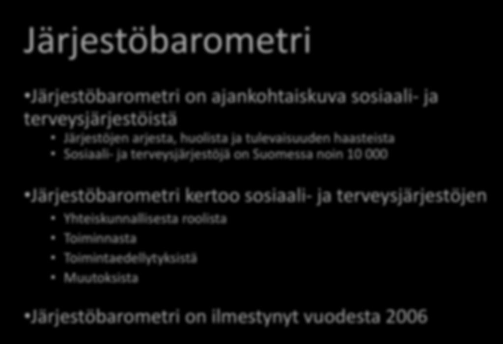 Suomessa noin 10 000 Järjestöbarometri kertoo sosiaali- ja terveysjärjestöjen