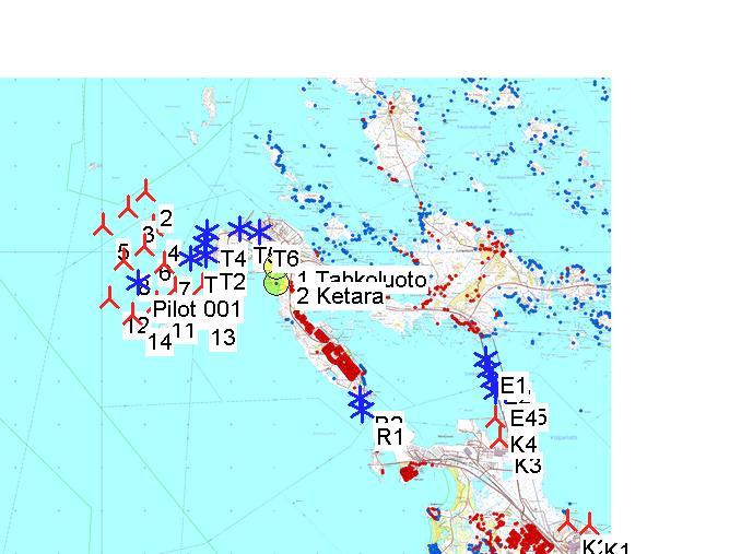 Project: Tahkoluoto SHADOW - Main Result Calculation: Receptor, Tahkoluoto merituulipuisto + Kirrinsanta + Nykyiset Assumptions for shadow calculations Maximum distance for influence Calculate only